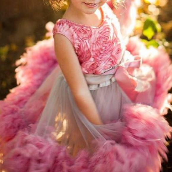 Couture Feather Dress - Picture 1 of 3